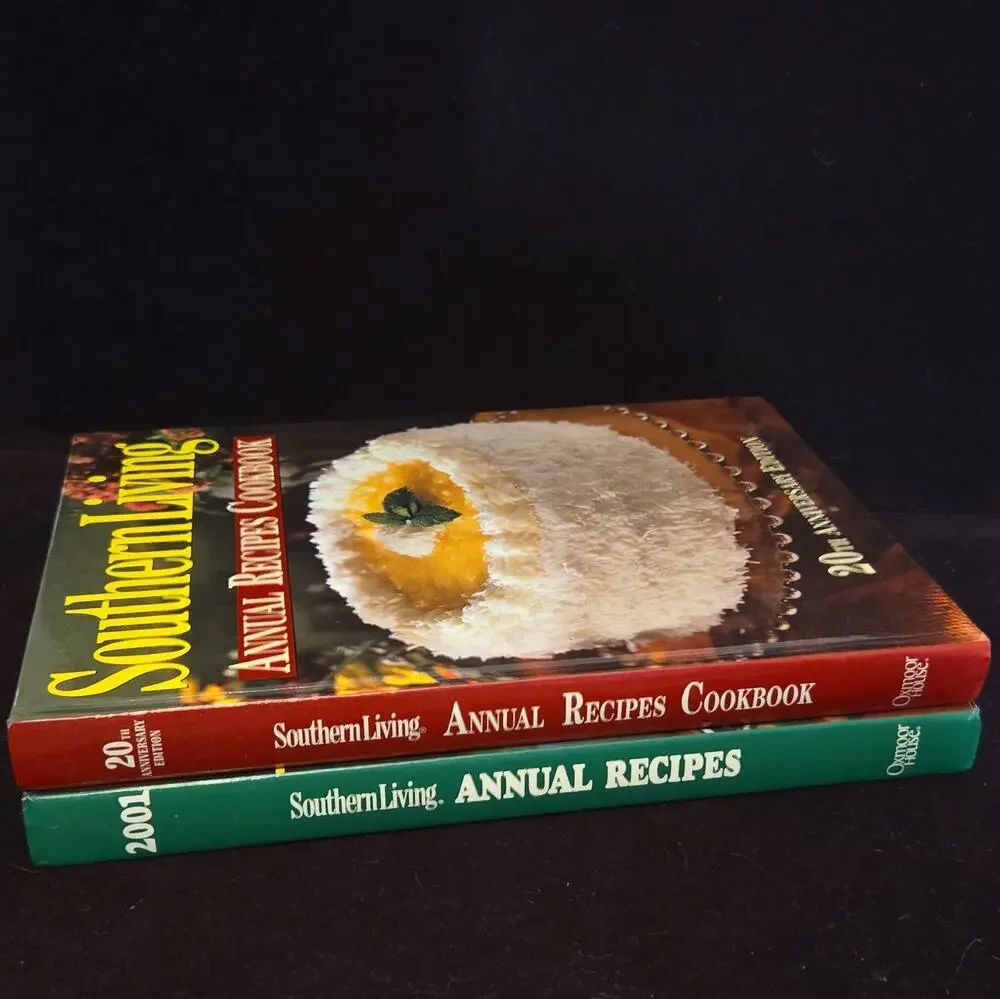 Lot of 2 Southern Living Annual Recipes Cookbooks 1998 2001 Hardcover VG